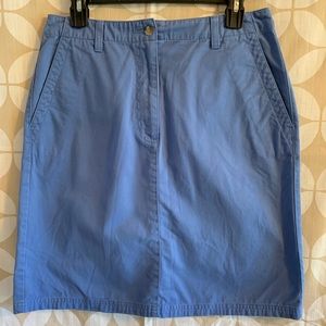 L.L Bean Blue khaki skirt size 10 Regular